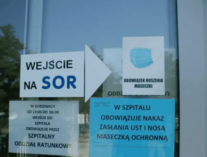 Na terenie całego Szpitala obowiązuje nakaz zasłaniania ust i nosa maseczką ochronną.
